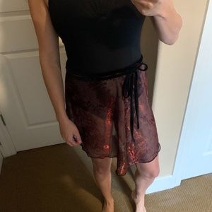 Red Sparkle Ballet Skirt Size Small